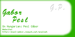 gabor pesl business card